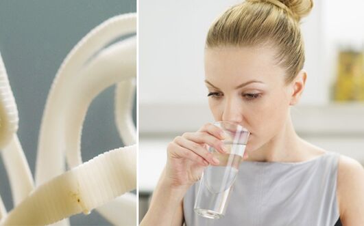 drinking water when cleaning from parasites